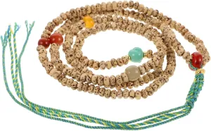 Buddhist Style Beaded Bracelet Wooden Prayer Beads for Women Delicate Wrist Chain