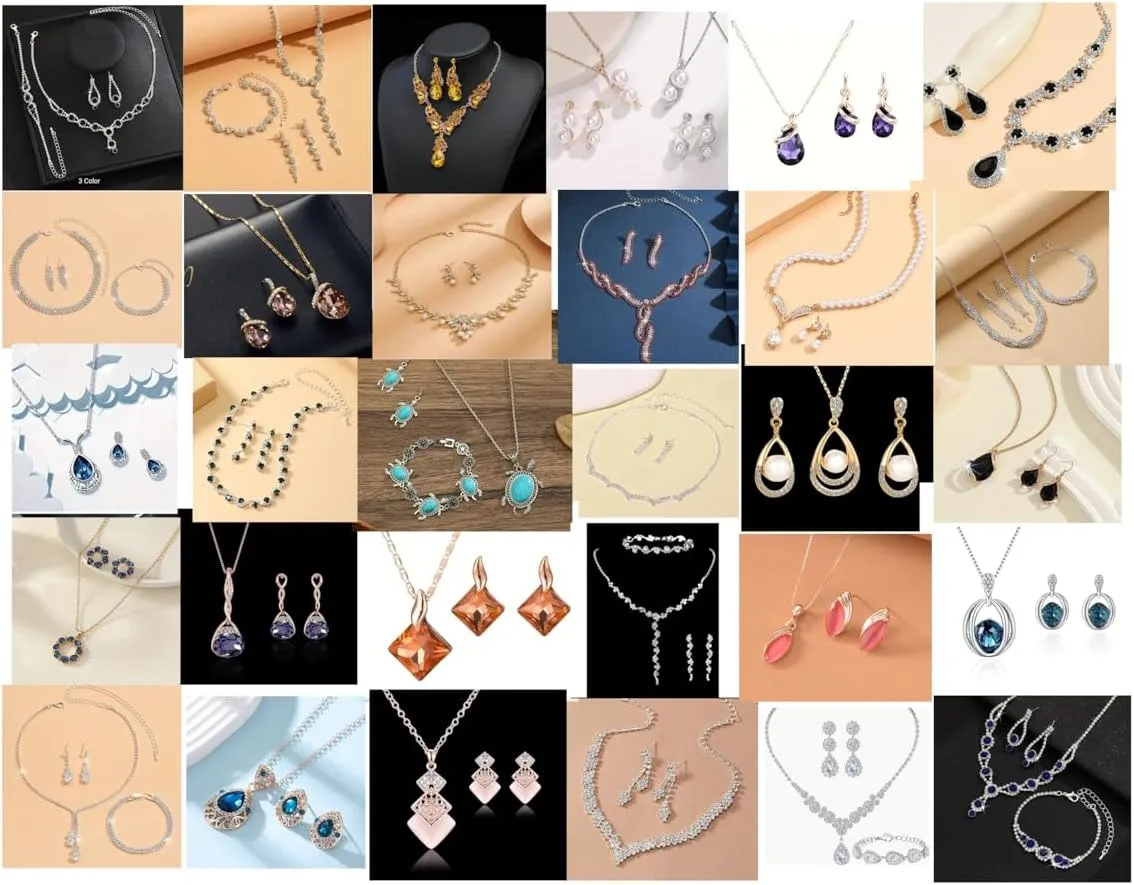 CcacHe 60Pcs Random Fine Jewelry Mystery Surprise Bag, Wholesale Lot Collection for Women, Everyday Wear Different Style of Jewelry MEH