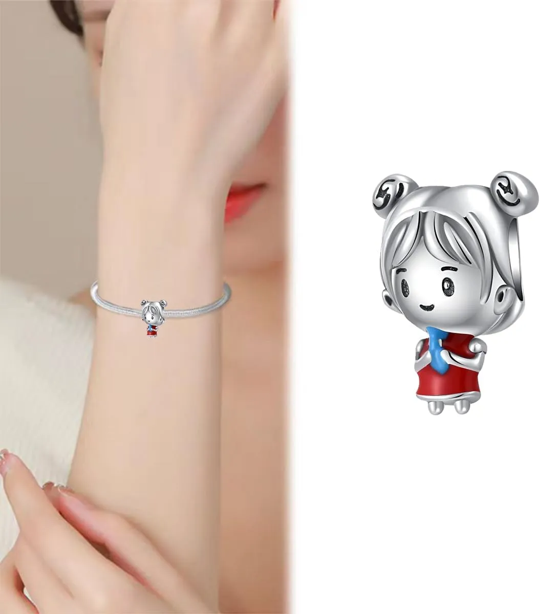 Charm for Bracelets and Necklaces, Heart Animals 925 Sterling Silver Bead Celestial Sun Moon Star Charms Jewelry Gift for Women Girls