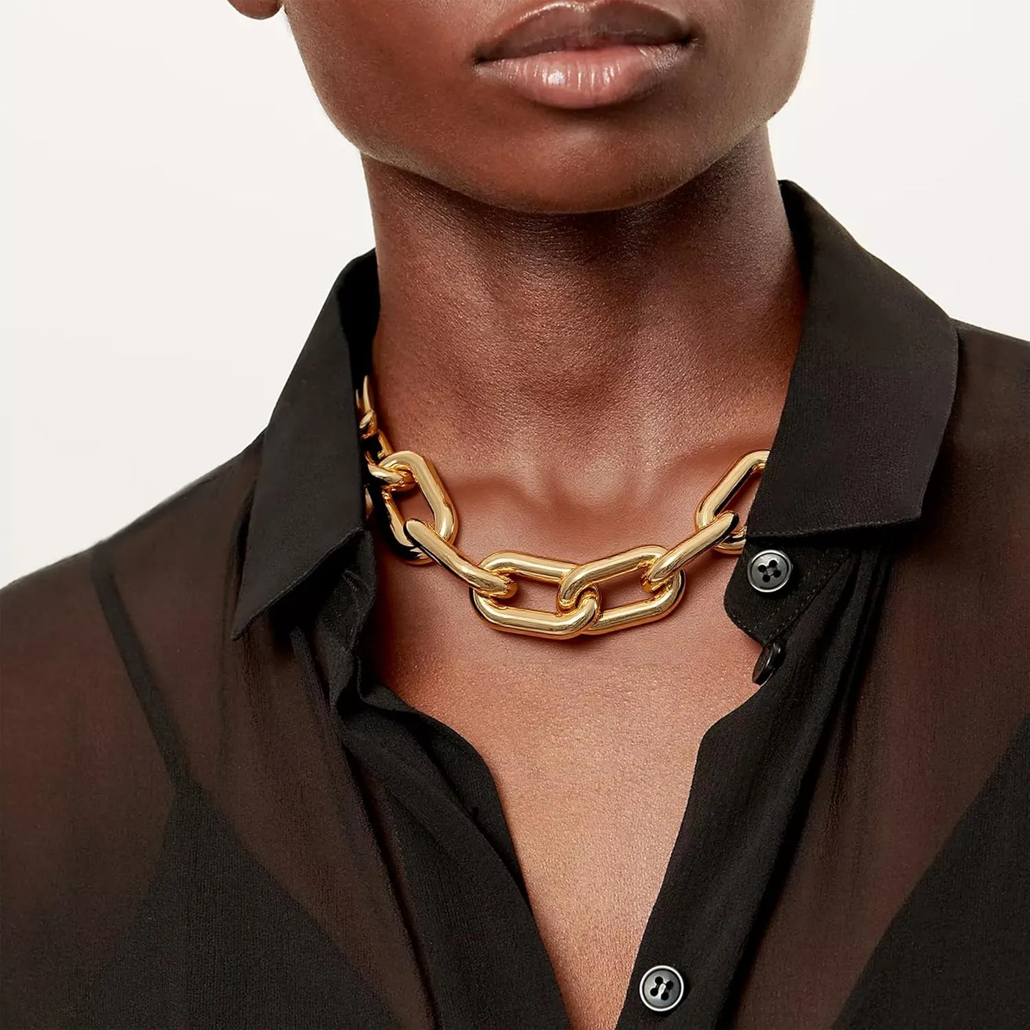 choice of all Chunky Gold Necklace Statement Necklace for Women Punk Chunky Chain Necklaces Dainty Gold Choker Accessories Jewelry for Women Trendy