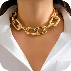 choice of all Chunky Gold Necklace Statement Necklace for Women Punk Chunky Chain Necklaces Dainty Gold Choker Accessories Jewelry for Women Trendy