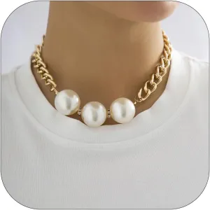 Chunky Gold Necklace for Women Dainty Gold Chain Necklace Women Big Heart Pendant Necklace Vintage Thick Necklace for Women Trendy Jewelry Gifts for Women