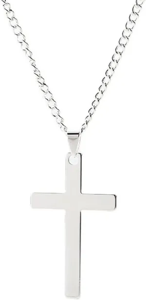 Classic Cross Pendant Chain Necklace Bling Rhinestone Crystal Cross Pendant Necklace for Woman Men Party Gifts Jewelry