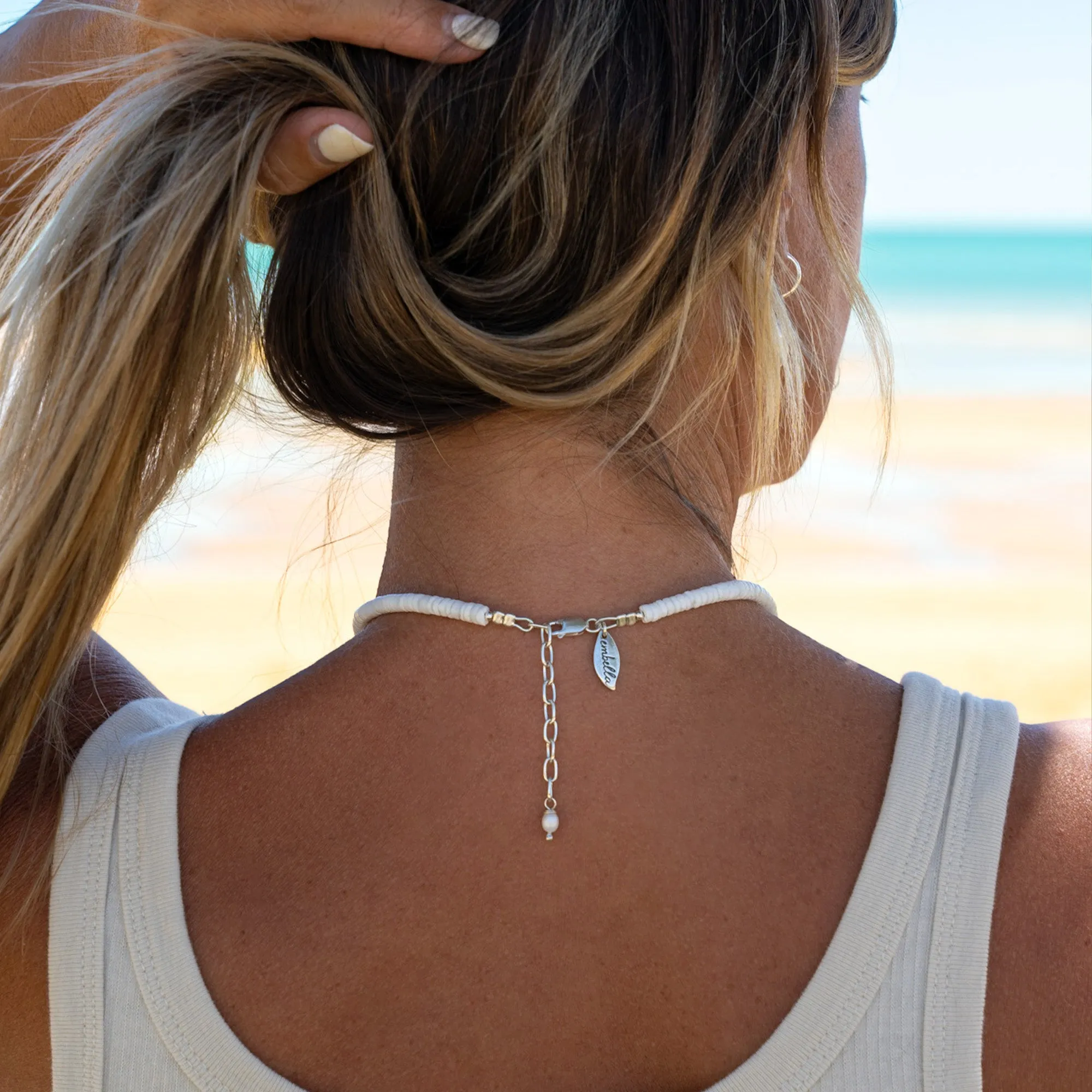 Coastal Seashell Pearl Choker
