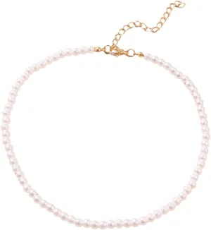 Collars for Women Retro Imitation Pearl Necklace With Ring Necklace Elegant Handmade Ring Unisex Jewelry For Men And Women Crosses Necklaces