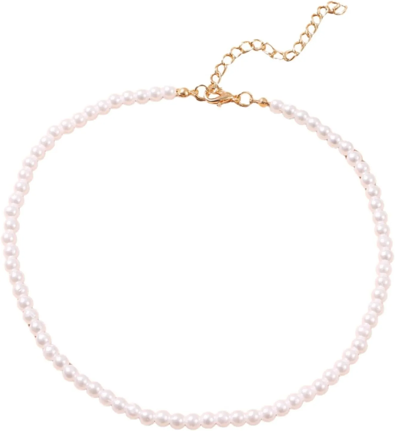 Collars for Women Retro Imitation Pearl Necklace With Ring Necklace Elegant Handmade Ring Unisex Jewelry For Men And Women Crosses Necklaces