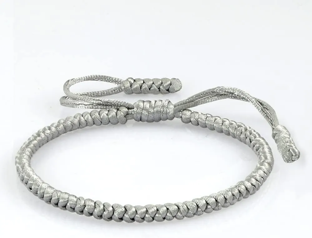 COLORFUL BLING Handmade Tibetan String Bracelet Adjustable Woven Rope Knot Buddhist Kabbalah Protection Lucky Friendship Bracelets for Mens Womens Amulet Gifts