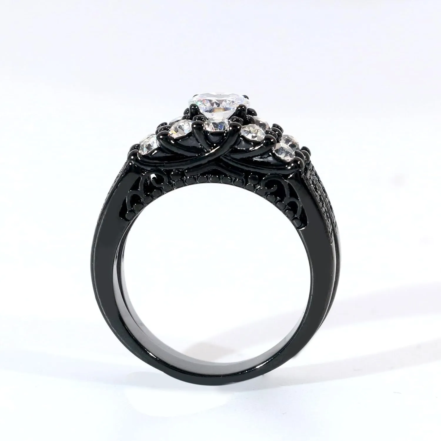 Couple Rings His Her Wedding Ring Sets for Him and Her Matching Rings Gold Plated AAA CZ Ring
