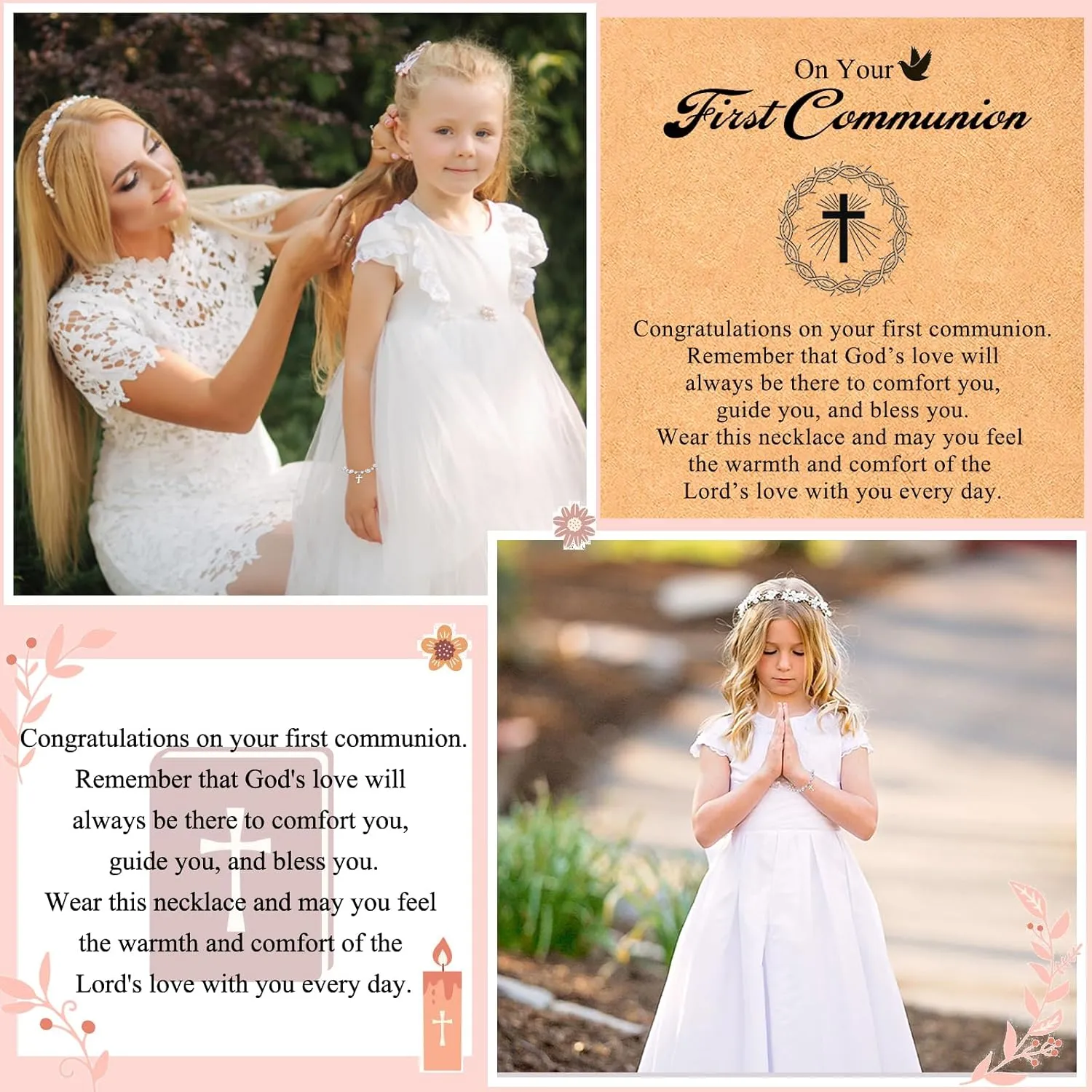 Cross Bracelets First Communion Gifts, Confirmation Gifts, Christening Gifts, Baptism Gifts for Teenage Boys