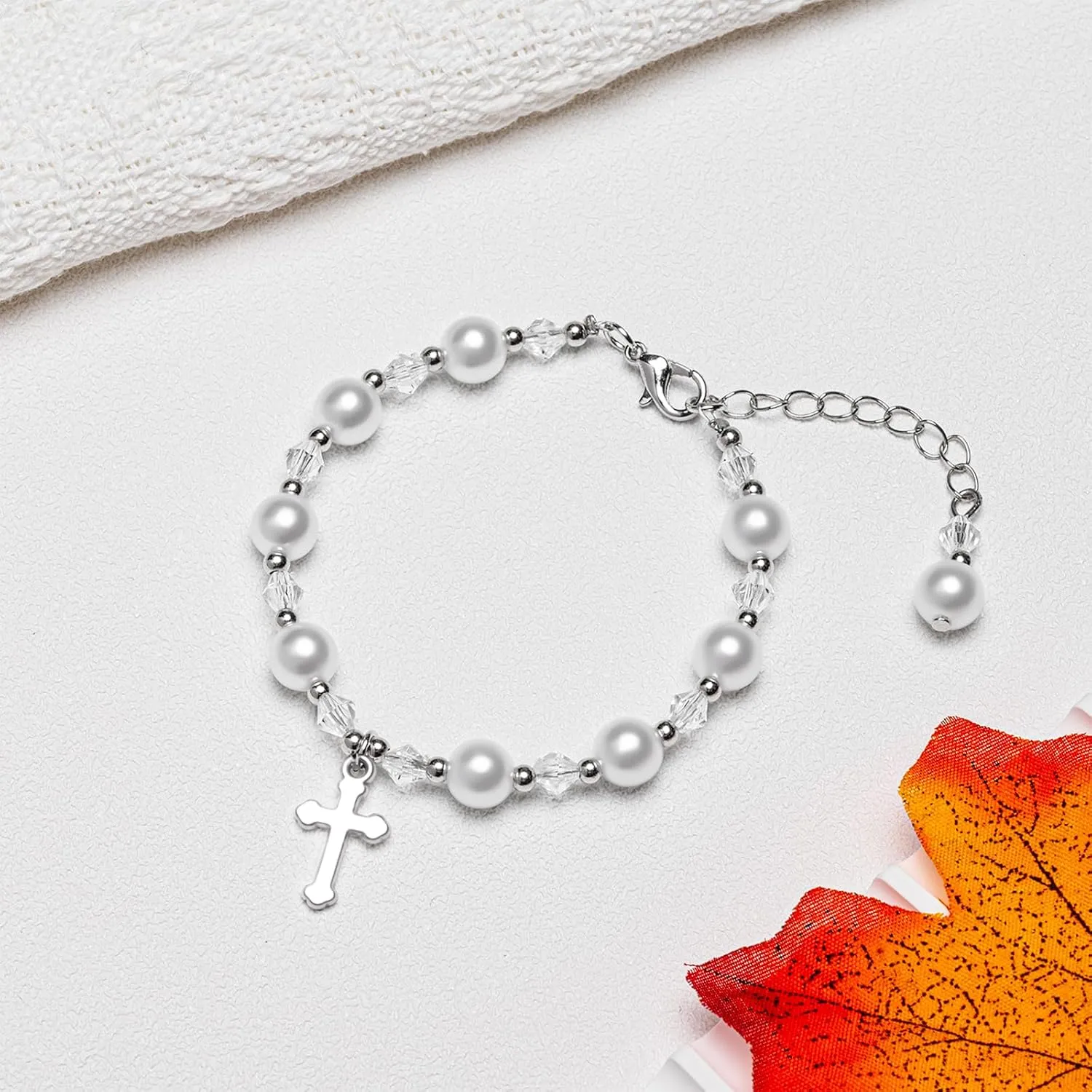 Cross Bracelets First Communion Gifts, Confirmation Gifts, Christening Gifts, Baptism Gifts for Teenage Boys