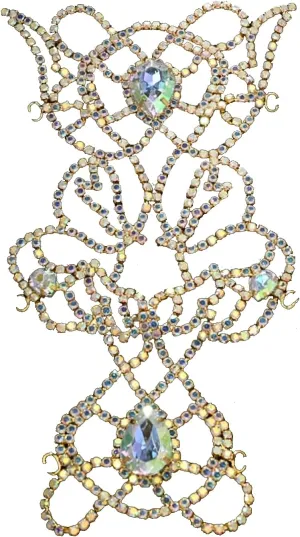 Crystal Leg Chains, Rhinestone Gold Calf Chains, Colorful Rhinestone Elastic Band Body Chains for Women Beach Wild Party