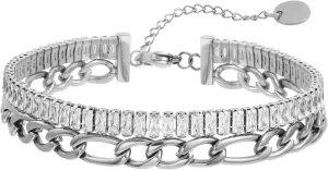Cuban Link Chain CZ Bracelet For Men Women Stainless Steel Gold Plated Cubic Zirconia Bracelets Girls Fashion Jewelry Gift