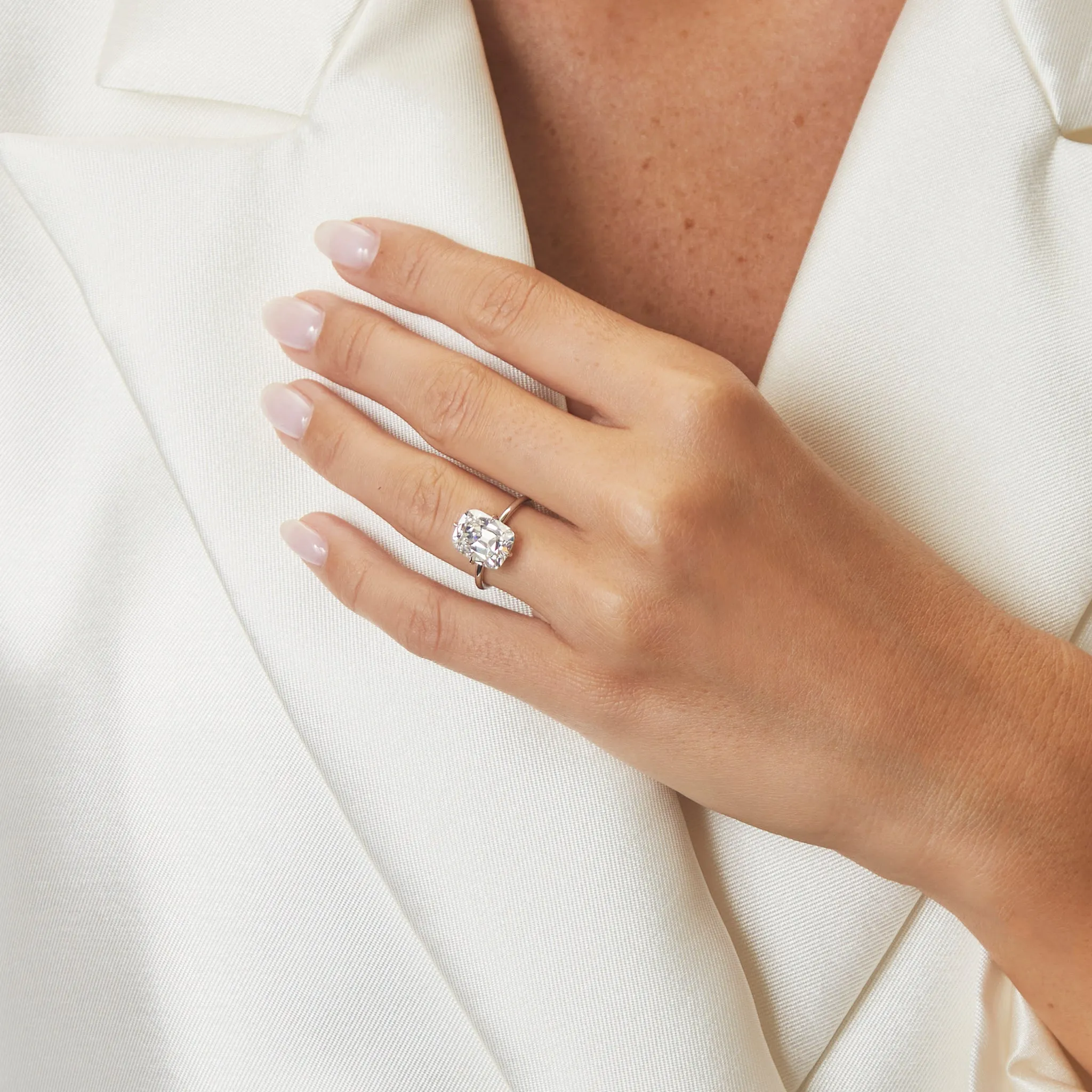 Cushion Cut Solitaire Engagement Ring