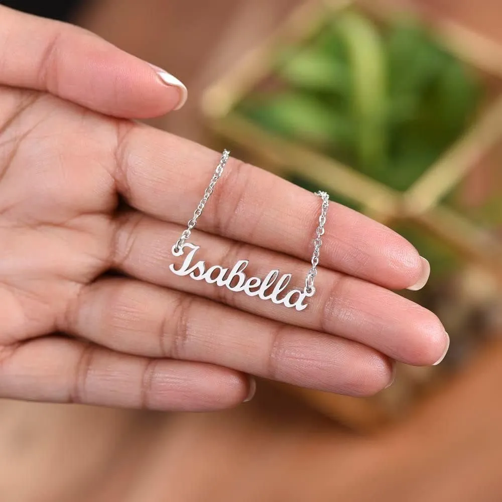 Custom Name Necklace, To My Granddaughter Necklace From Grandma Grandpa, Personalized Granddaughter Necklaces From Grandmother Grandfather, Women Jewelry Nana Gifts for Graduation Birthday