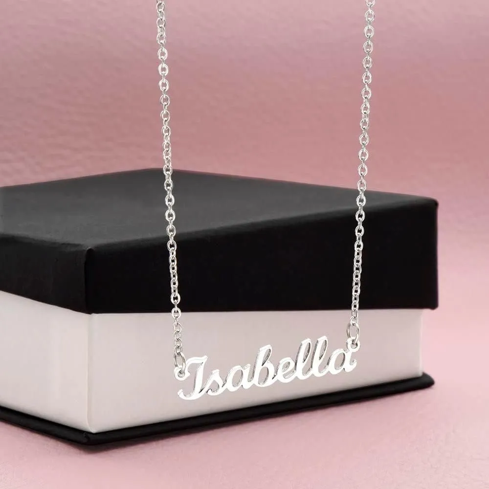 Custom Name Necklace, To My Granddaughter Necklace From Grandma Grandpa, Personalized Granddaughter Necklaces From Grandmother Grandfather, Women Jewelry Nana Gifts for Graduation Birthday