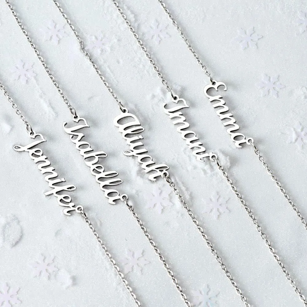 Custom Name Necklace, To My Granddaughter Necklace From Grandma Grandpa, Personalized Granddaughter Necklaces From Grandmother Grandfather, Women Jewelry Nana Gifts for Graduation Birthday
