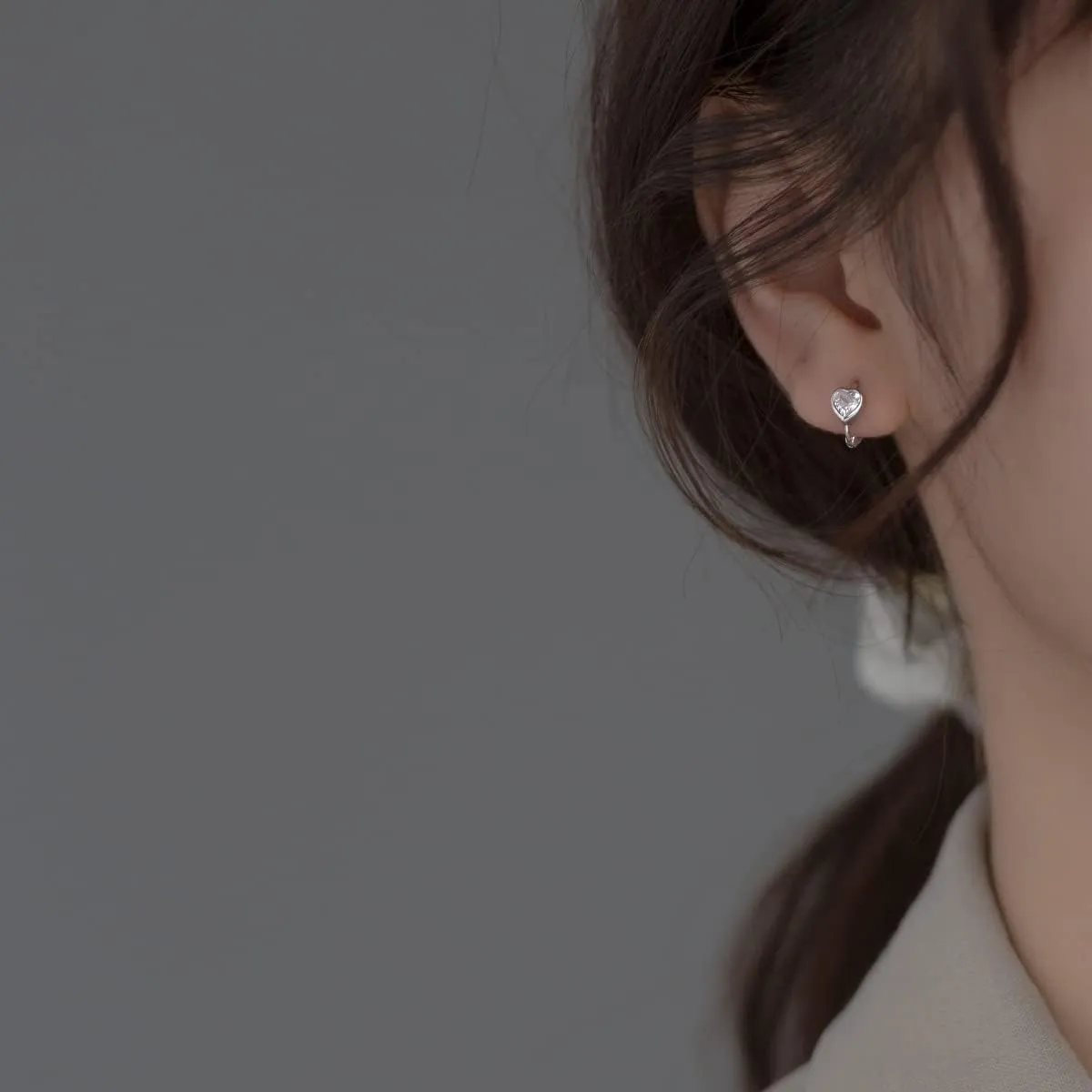 Cute Crystal Heart Mini Hoop Earrings for Women Teen Girls Cartilage 925 Sterling Silver CZ Love Hearts Tragus Huggie Hoops Earring Piercing Sleeper Hypoallergenic Cuffs Dainty Jewelry Gifts Valentine's Day
