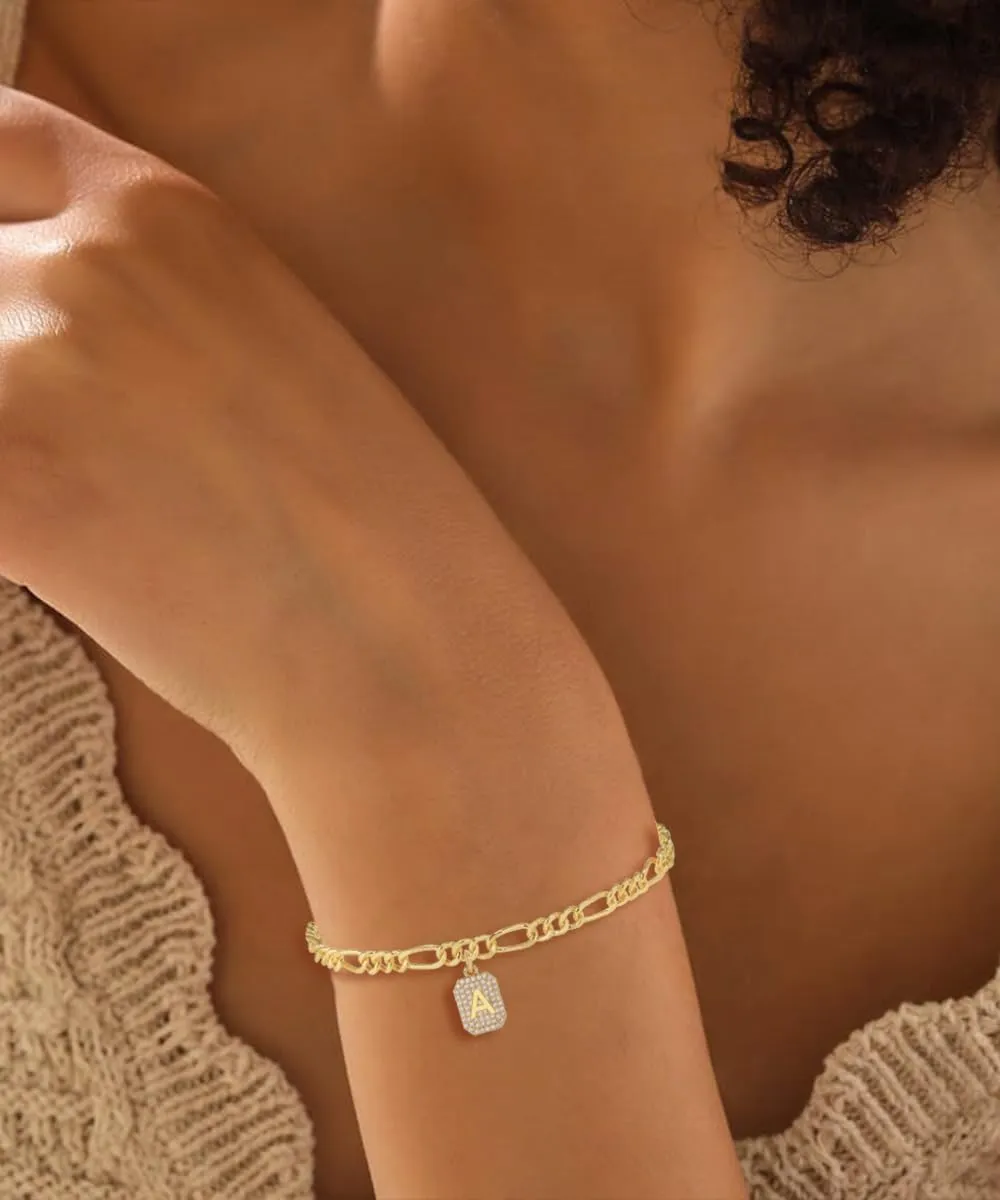 Dainty 18K Gold Plated Initial Bracelets for Women  An Personalized Gift for Every Woman and Girl, Ideal for Christmas, Birthdays, and Cherished Moments