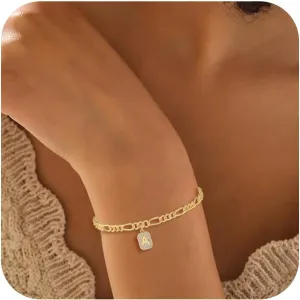 Dainty 18K Gold Plated Initial Bracelets for Women  An Personalized Gift for Every Woman and Girl, Ideal for Christmas, Birthdays, and Cherished Moments