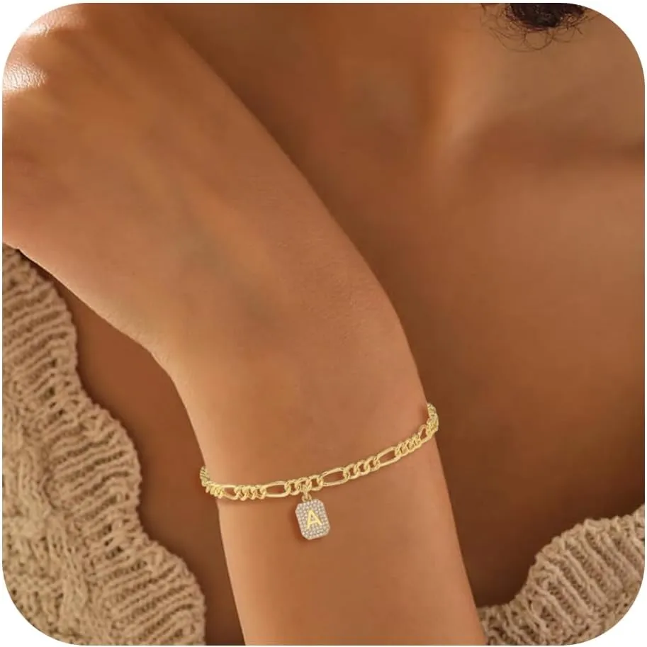 Dainty 18K Gold Plated Initial Bracelets for Women  An Personalized Gift for Every Woman and Girl, Ideal for Christmas, Birthdays, and Cherished Moments