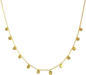Dainty Multi Disc Choker Necklace for Women Minimalist 925 Sterling Silver 14K Gold Plated Small Round Disc Coin Simple Statement Chain Adjustable Choker Necklaces Fashion Jewelry Birthday Christmas Gifts Her Bff Birthday