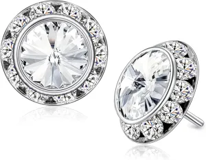 Dance Earrings for Women Crystal Halo Rhinestone Stud Earrings for Competitions Performance Stage Wedding Party