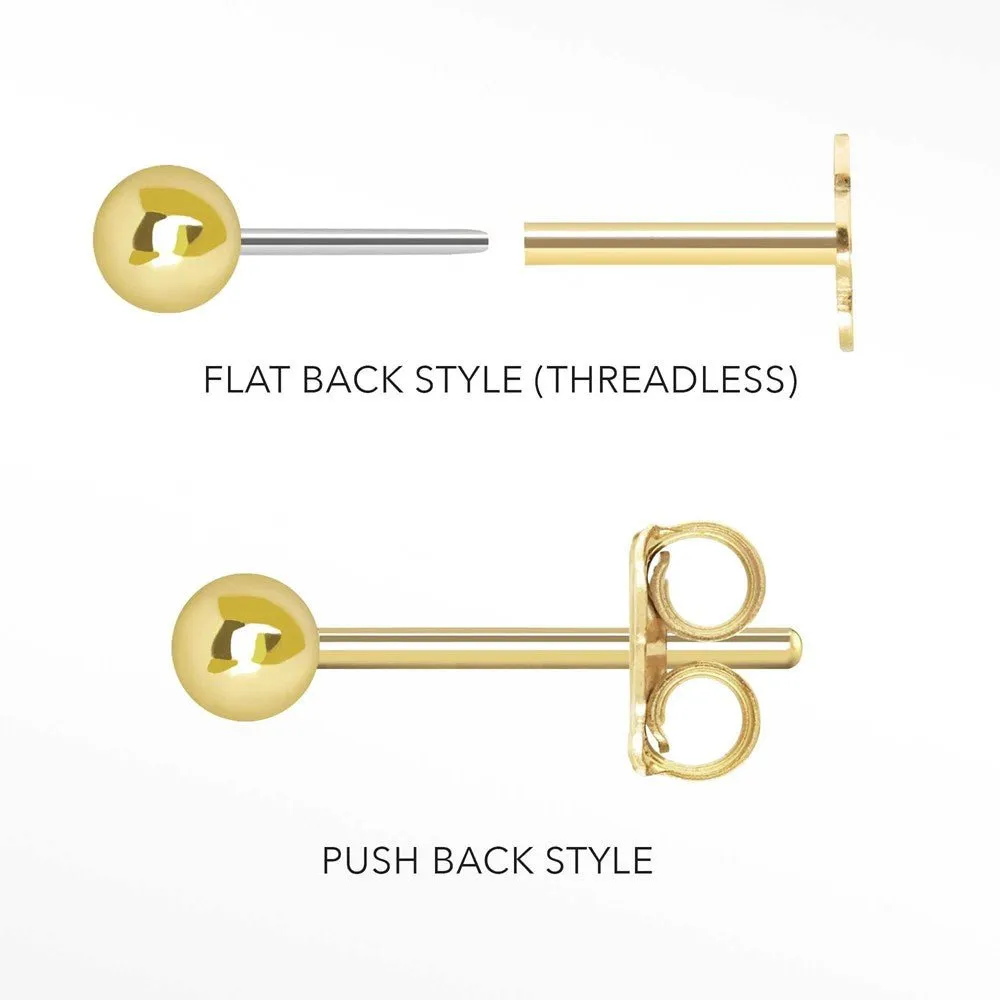 Diamond Push Back Earrings Buttercup 14k Yellow