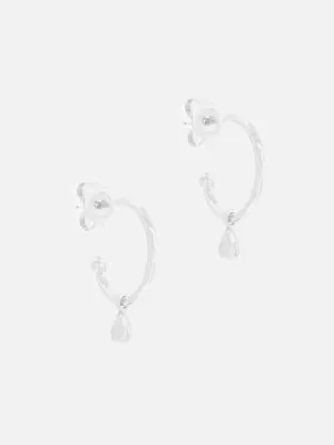 Divine Grace Hoops - Silver