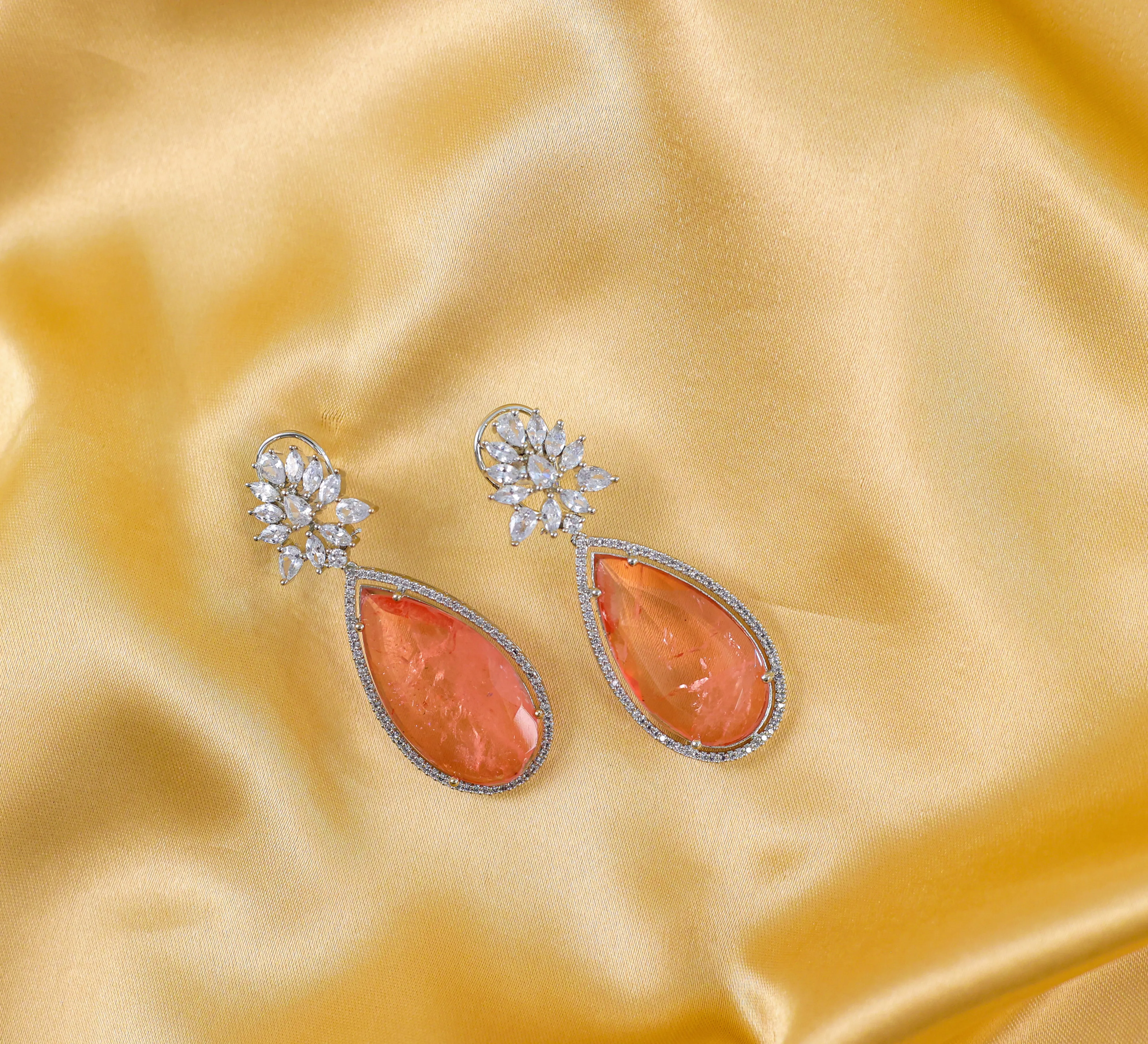 Doublet Stones Earrings