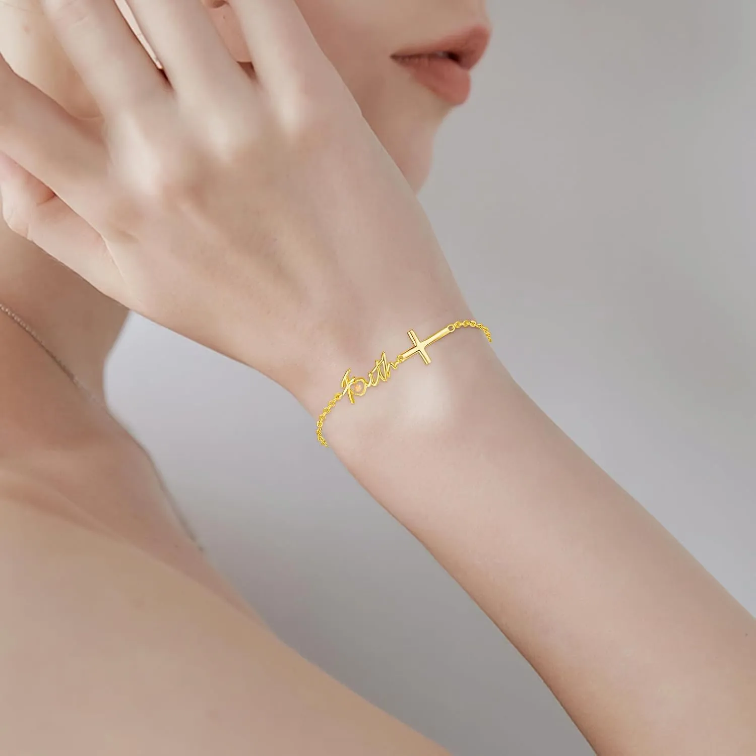 Dreamboat Sterling Silver Cross Bracelet for Women Heart Mustard Seed Bracelet Faith Bracelet Christian Catholic Confirmation Religious Jewelry Mom
