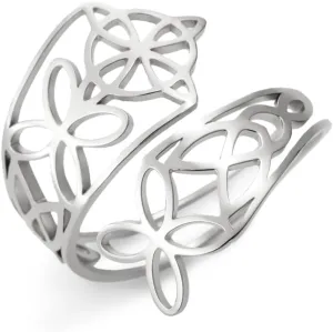 Dreamtimes Witch Knot Ring for Women - Irish Wiccan Jewelry, Stainless Steel Adjustable Thumb Open Ring