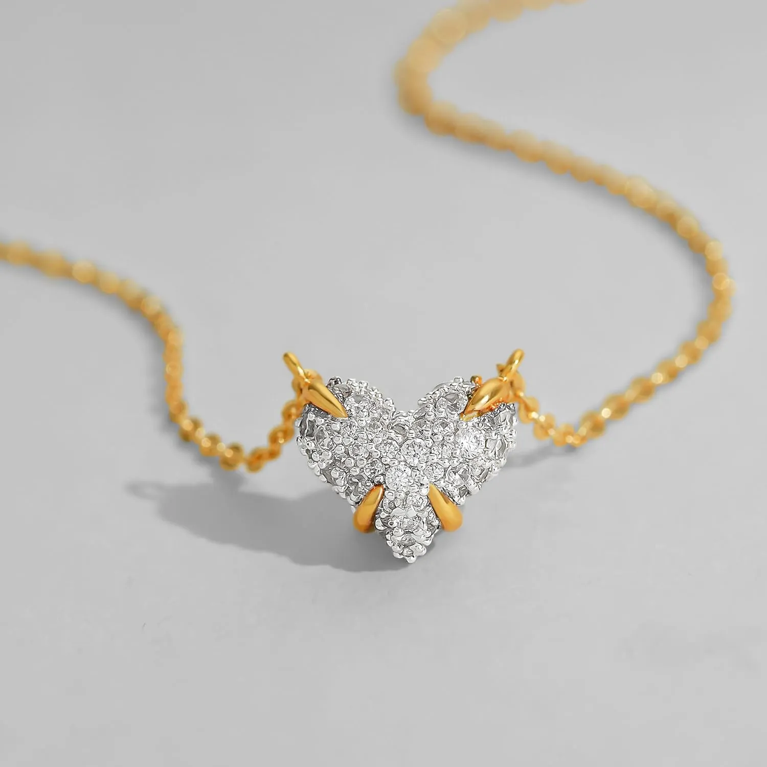 Dremmy Studios Cross Pendant Necklace for Women 14K Gold Plated Cubic Zirconia Evil Eye Butterfly Angel Wing Disc Coin Necklace Minimalist Religious Faith Jewelry Gift for Women