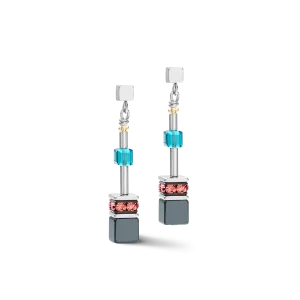 Earrings GeoCUBE® medium multicolour rainbow