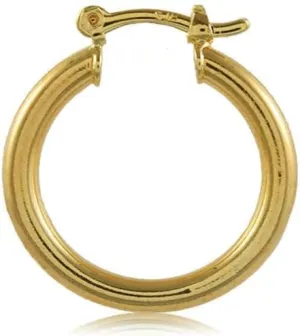 Elegant 8K Gold Plated Hoop Earrings, 1 inch Diameter, Hypoallergenic, Tarnish Resistant