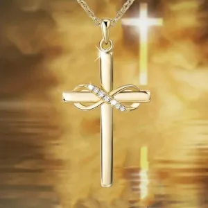 Elegant Cross Necklaces for Women with Zircon Accents - Sterling Silver Sideways Cross Necklaces for Women Perfect for Daily Wear or Special Occasions