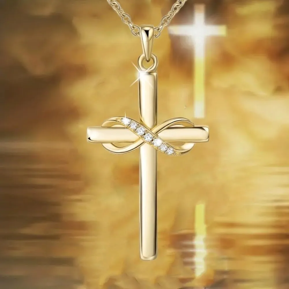 Elegant Cross Necklaces for Women with Zircon Accents - Sterling Silver Sideways Cross Necklaces for Women Perfect for Daily Wear or Special Occasions