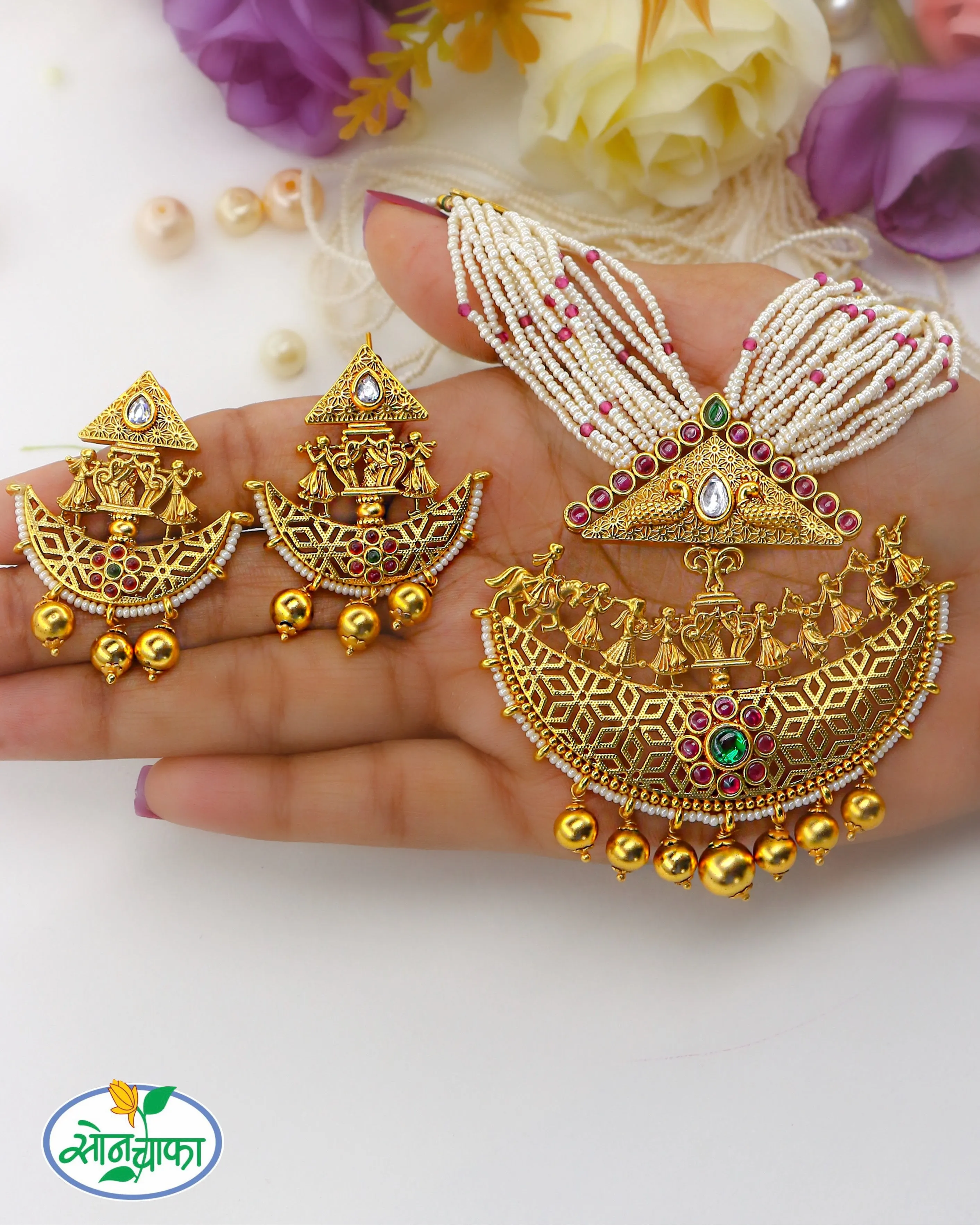 ELEGANT RAJWADI NECKLACE