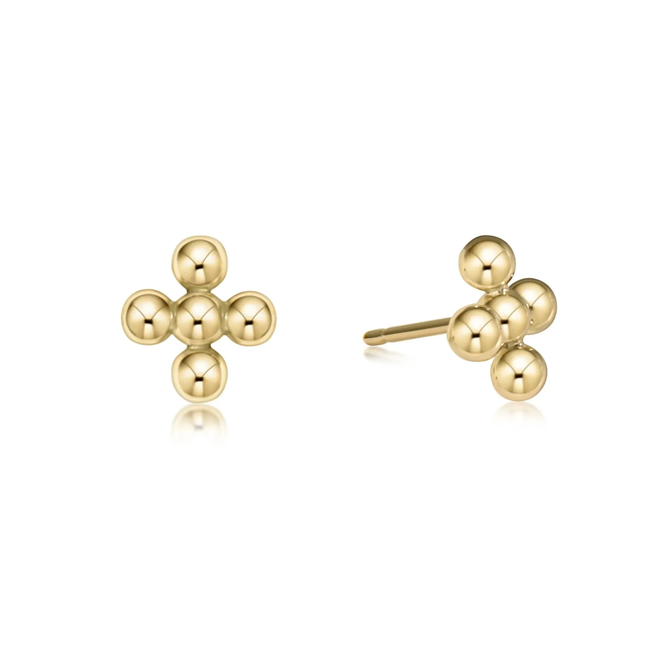 enewton Classic Beaded Signature Cross Studs