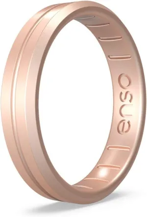 Enso Rings Thin Contour Silicone Ring  Stackable Multi Color Unisex Wedding Engagement Band  Thin Minimalist Band  4.70mm, 1.83mm Thick