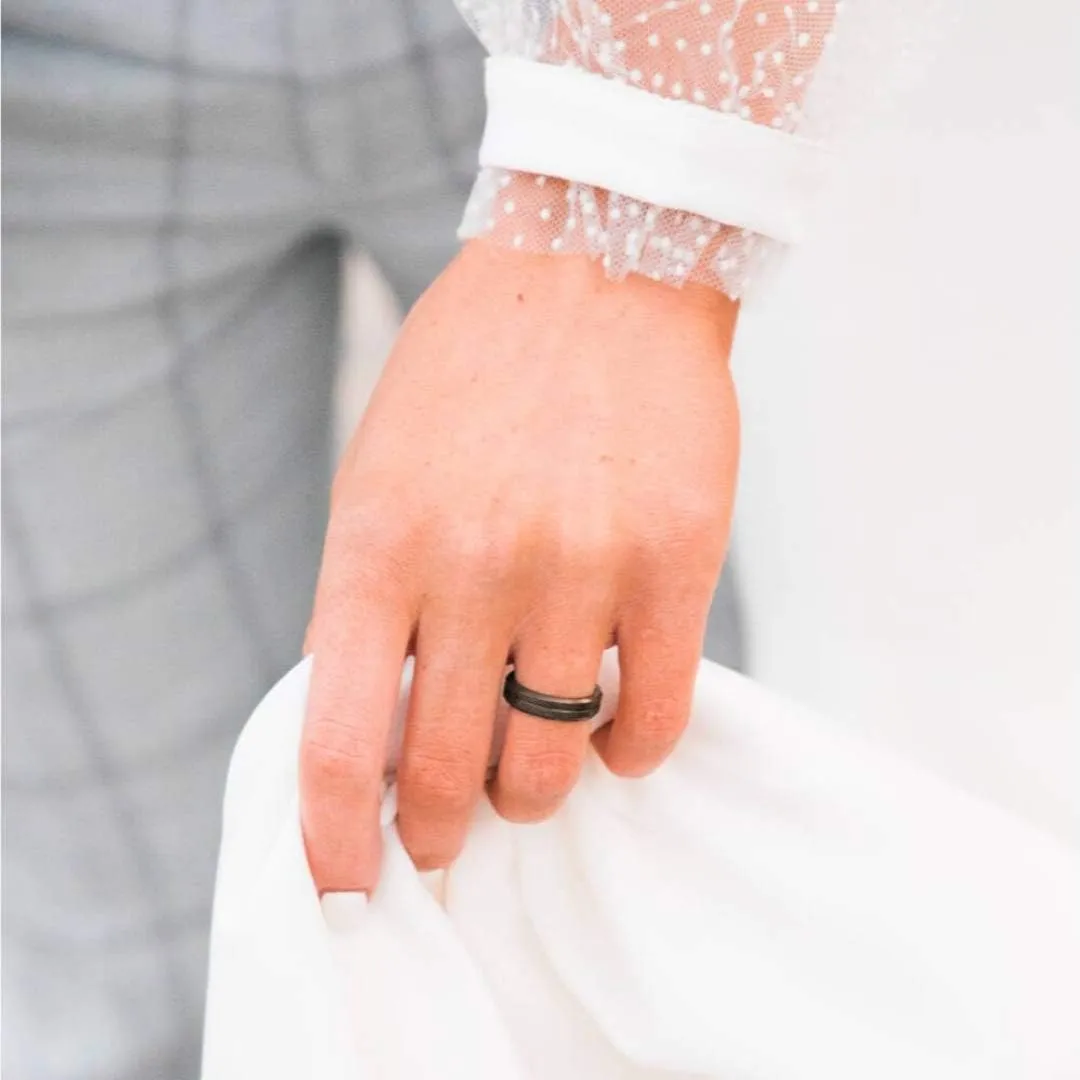 Enso Rings Thin Contour Silicone Ring  Stackable Multi Color Unisex Wedding Engagement Band  Thin Minimalist Band  4.70mm, 1.83mm Thick