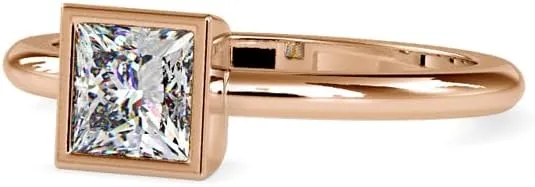 Faith 1.00 ct Princess Moissanite Engagement Ring | VVS1-D Color Lab Diamond 18K Gold Plated 925 Sterling Silver/Real Gold Anniversary Wedding Promise Rings For Women