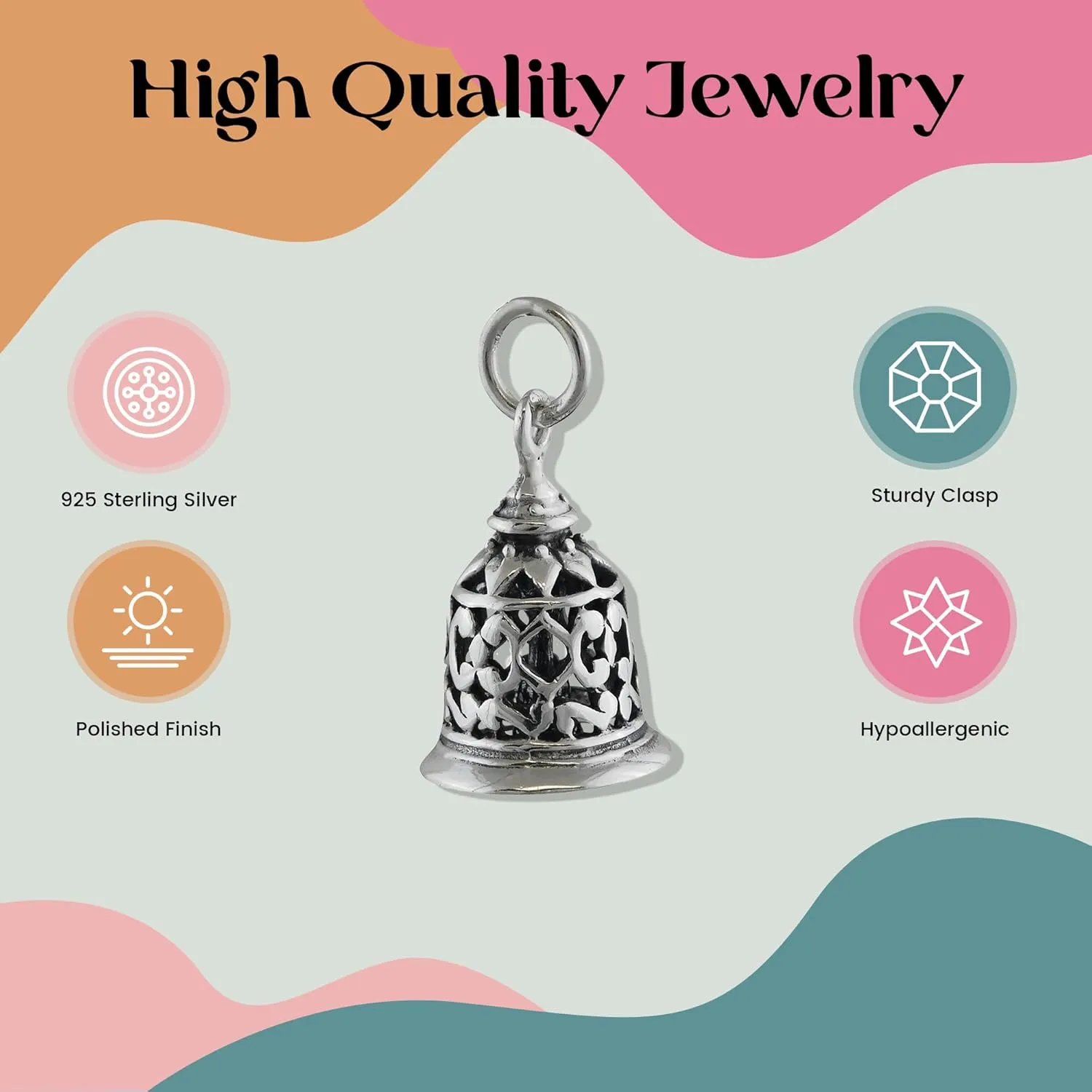 FashionJunkie4Life Unique Pendant Necklaces with 18" Chain | Sterling Silver Symbol Necklaces for Women
