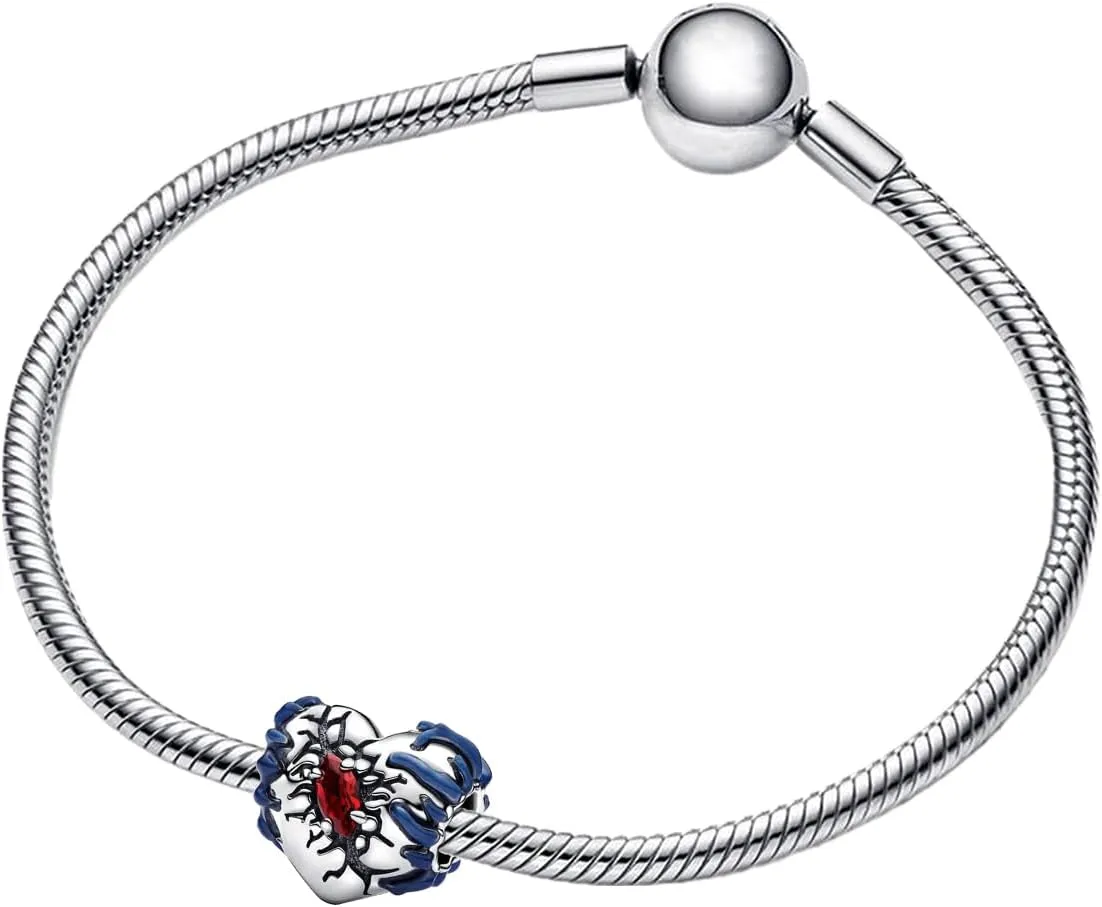 Film Cartoon Characters Charms for Women Beads Dangle Bracelet Necklace 925 Sterling Silver with 5A Cubic Zirconia,Mother's Day Birthday Christmas Ainmation Jewelry Collection Gifts