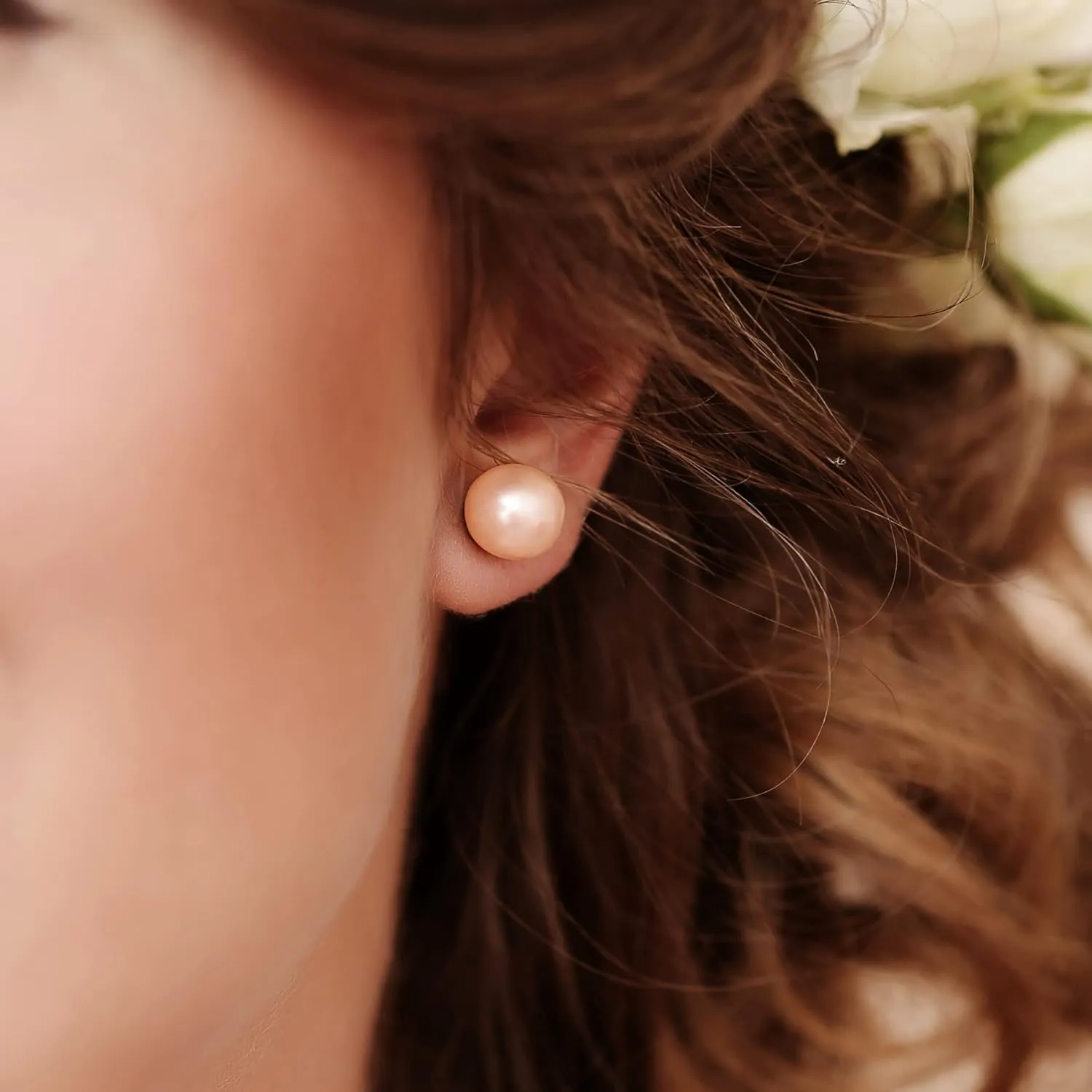 Freshwater Real Pearl Stud Earrings Quality Pearl Earrings for Women