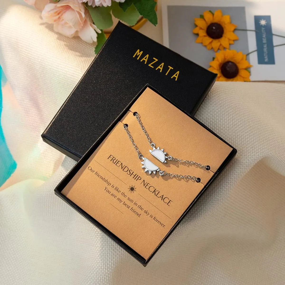Friendship Sun Bracelet, 16k Gold Plated Copper Sun Dainty Bracelets Delicate Adjustable Link for Graduation Birthday Anniversary