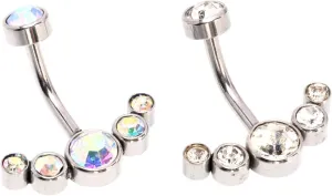 GALPADA Stainless Steel Belly Ring Belly Button Piercing Jewelry Gold Plated Navel Ring for Women