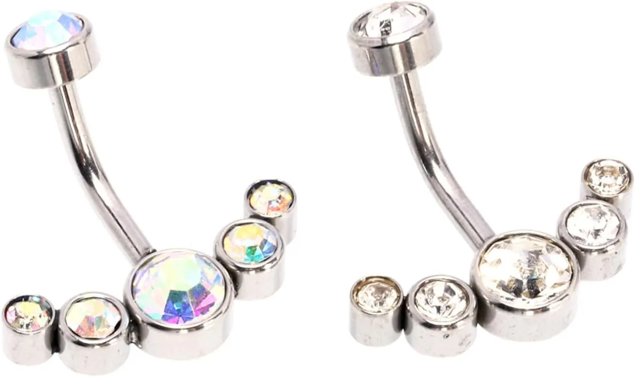 GALPADA Stainless Steel Belly Ring Belly Button Piercing Jewelry Gold Plated Navel Ring for Women