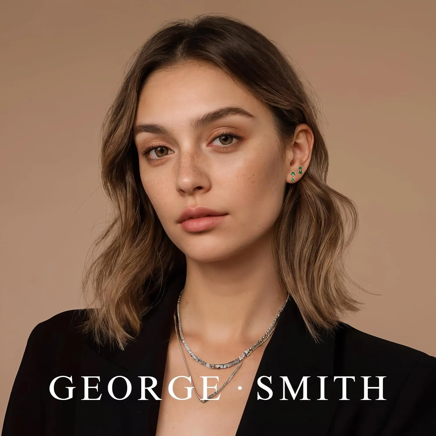 GEORGESMITH Stud Earrings for Women,Earring Sets for Multiple, 3 Pairs Earrings Set Dainty Ear Crawler Earrings for Women
