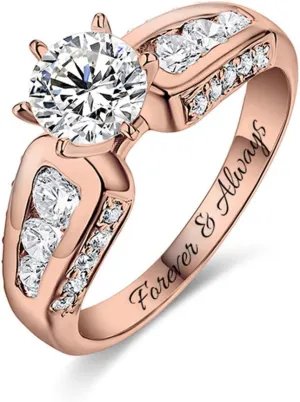 Getname Necklace Personalized Birthstone Ring Engraved Promise Ring Custom Wedding Band Engagement Ring Couple Ring Mother's Day Ring Gifts.