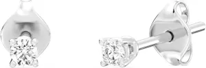 Gilded Lab-Grown Diamond Stud Earrings for Women, Round Cut, 4-Prong, Push Back, 925 Sterling Silver or Gold-Plated, F Color SI1